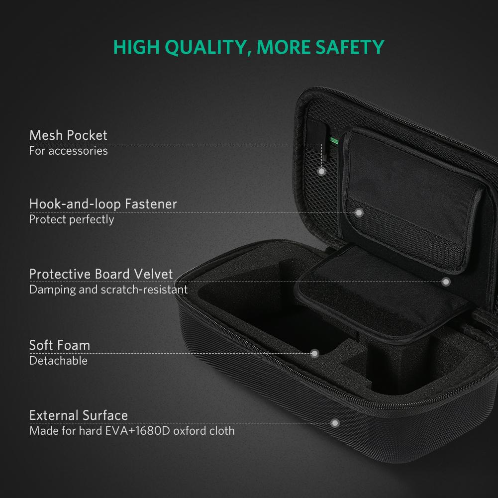 UGREEN Oxford Cloth Storage Bag Hard Shell Case for Nintendo Switch Game Console Shockproof Box, Size S UGREEN Oxford Cloth Storage Bag Hard Shell Case for Nintendo Switch Game Console Shockproof Box, Size S